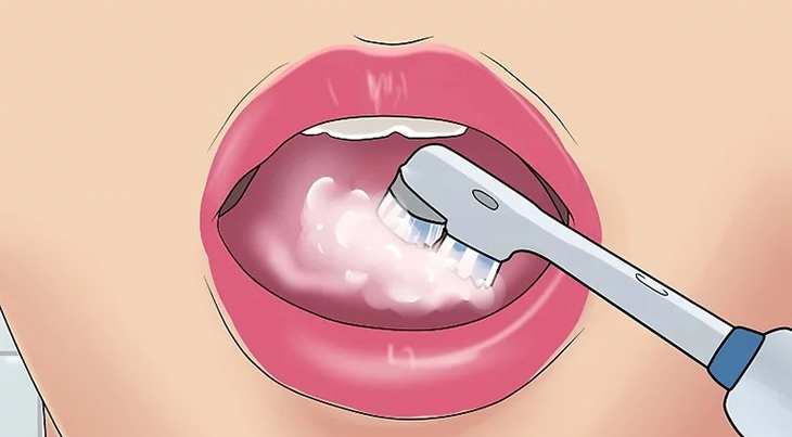 Làm sạch lưỡi và vòm miệng