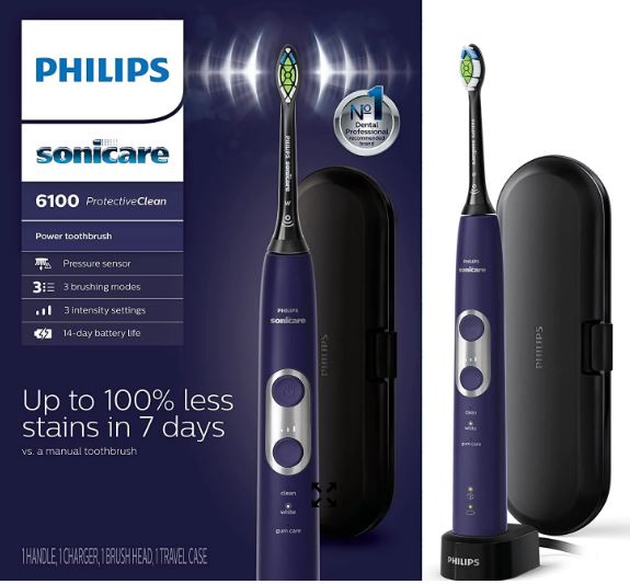 bàn chải điện cho người niềng răng Philips Sonicare ProtectiveClean 6100