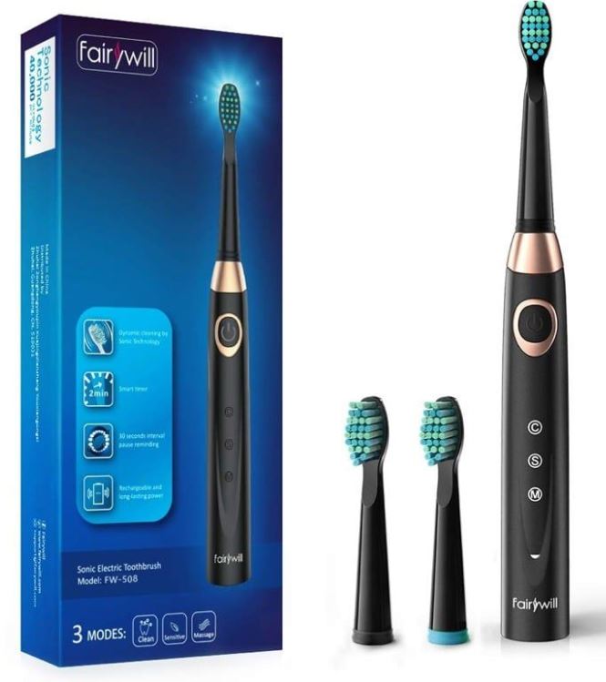 bàn chải điện cho người niềng răng Fairywill Sonic Electric Toothbrush