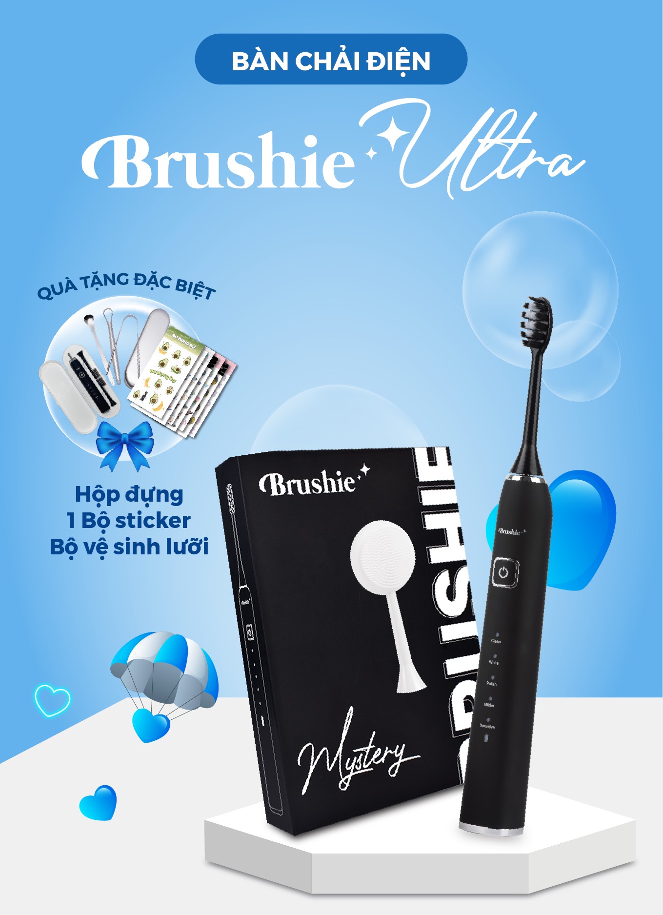 bàn chải điện brushie có tốt không
