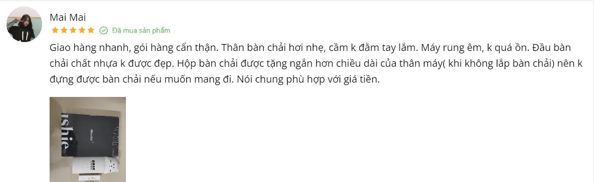 feedback nguoi dung ve ban chai dien brushie 1