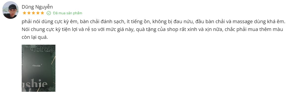 feedback nguoi dung ve ban chai dien brushie 3