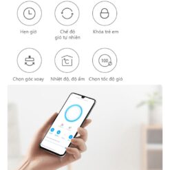 Quạt tích điện Xiaomi Gen 3 dễ dàng kết nối với điện thoại thông qua ứng dụng Mihome