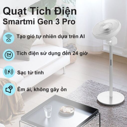 quạt tích điện xiaomi gen 3 pro 2