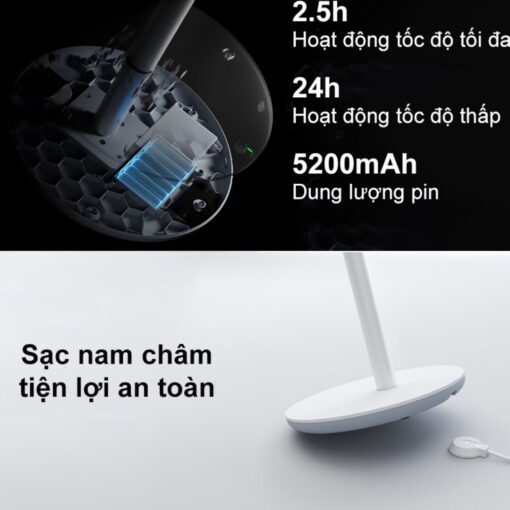 quạt tích điện xiaomi gen 3 pro 5 có thời gian sử dụng 24 tiếng