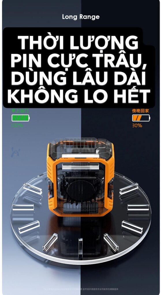 Quạt đeo thắt lưng Xiaomi – Đeo Hông Pin sạc dung lượng lớn – Thời gian sử dụng lâu dài