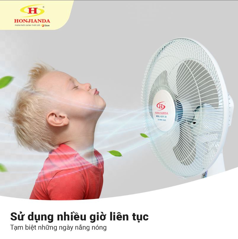 Quạt tích điện mini loại nào tốt: Quạt sạc tích điện Honjianda HJD-FL301