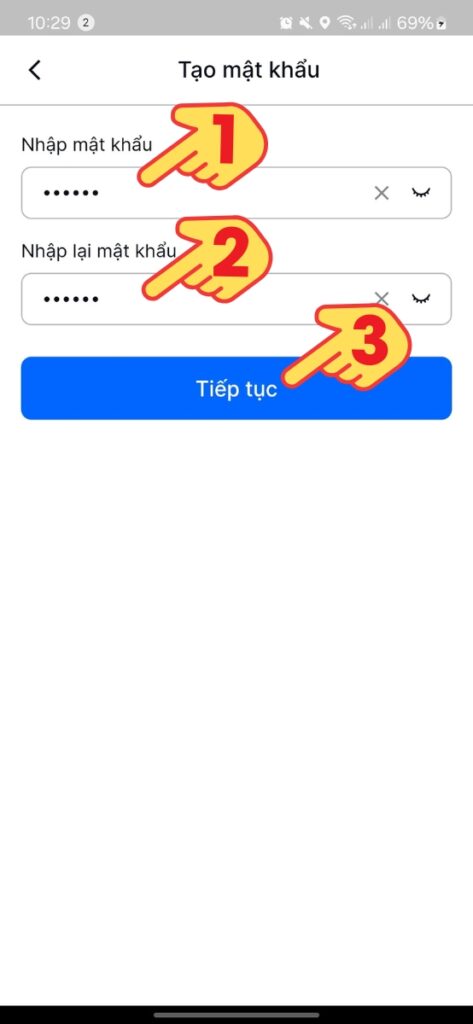 Cách đăng kí tài khoản Vietmap Live Pro trên điện thoại: Bước 8: Đổi mật khẩu