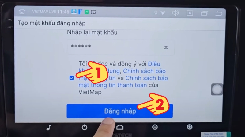 Bước 5: Đăng nhập