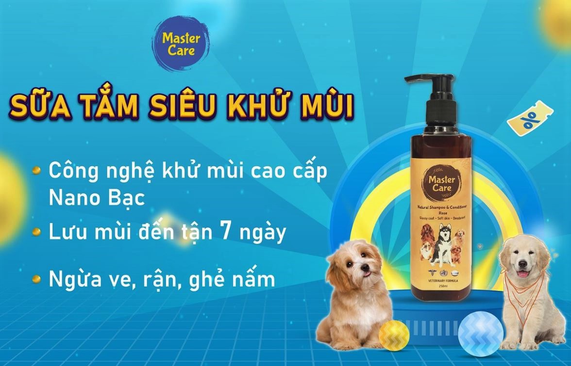 Sữa Tắm Khử Mùi Hôi Cho Chó Mastercare có một mùi hương nhẹ nhàng