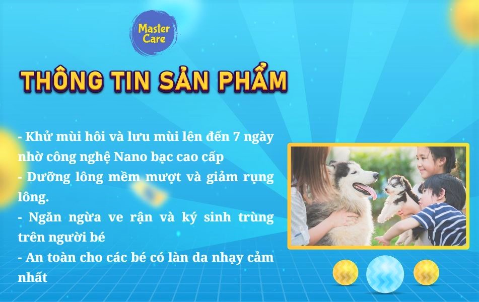 Thông tin sản phẩm Sữa Tắm Khử Mùi Hôi Cho Chó Mastercare