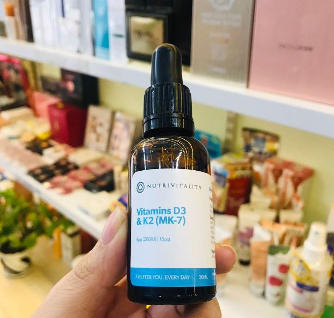 9. Vitamin D3 K2 MK7 Nutrivitality – Tinh chất vàng cho xương khỏe, miễn dịch vững